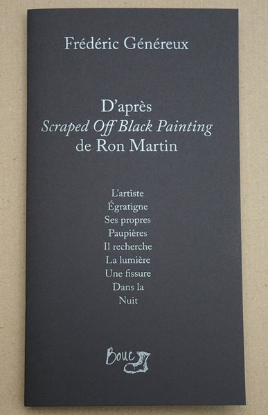 Frédéric Généreux - D’après Scraped Off Black Painting de Ron Martin